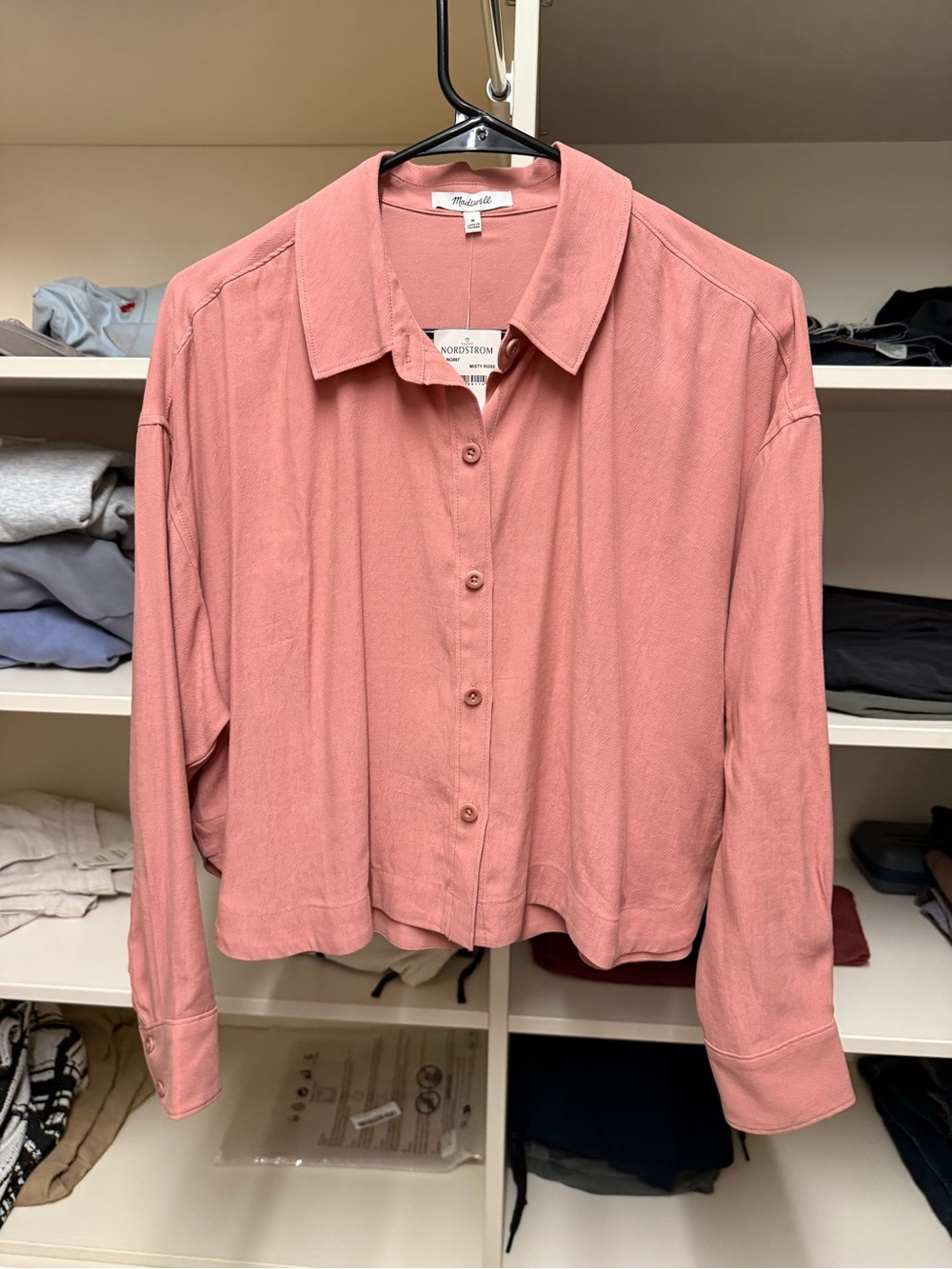 Madewell Dusty Rose Button-Down Collared Shirt